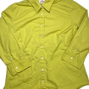 J.Crew Haberdashery Chartreuse 3/4 sleeve button down shirt.